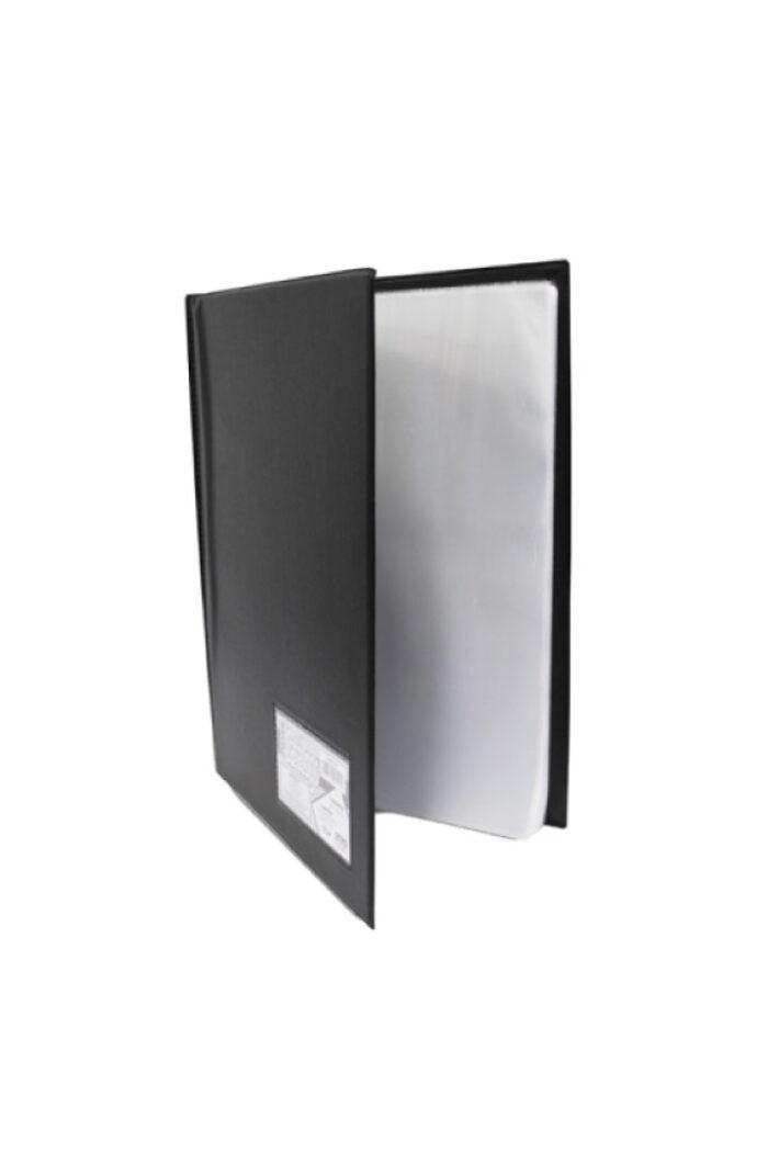 Pasta Catálogo PVC Ofício com Visor 50 Sacos Preto