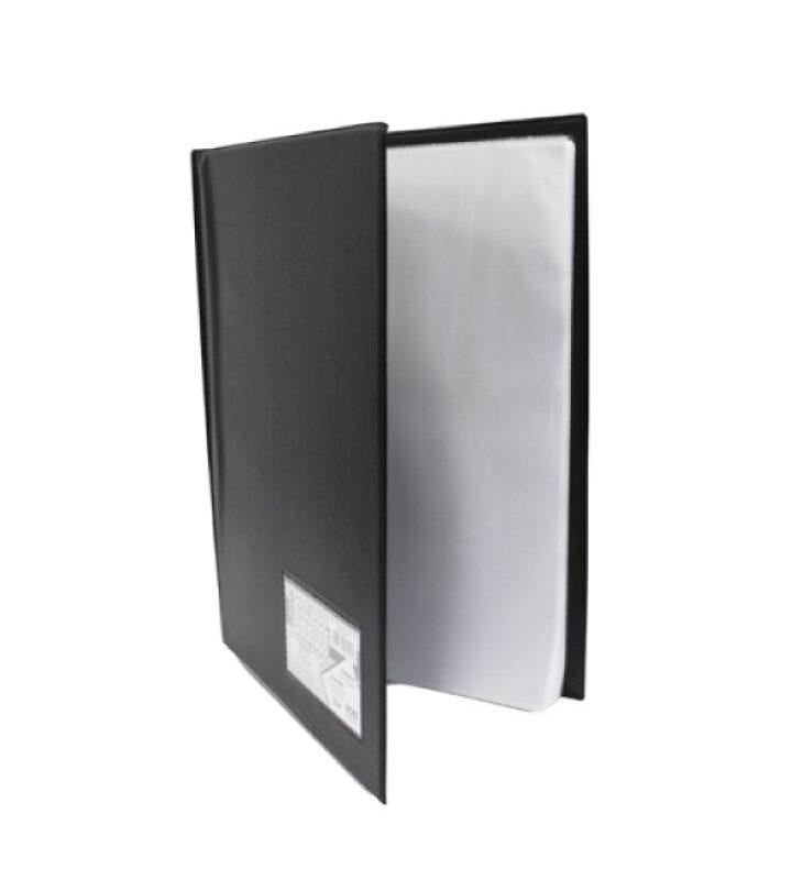 Pasta Catálogo PVC Ofício com Visor 50 Sacos Preto