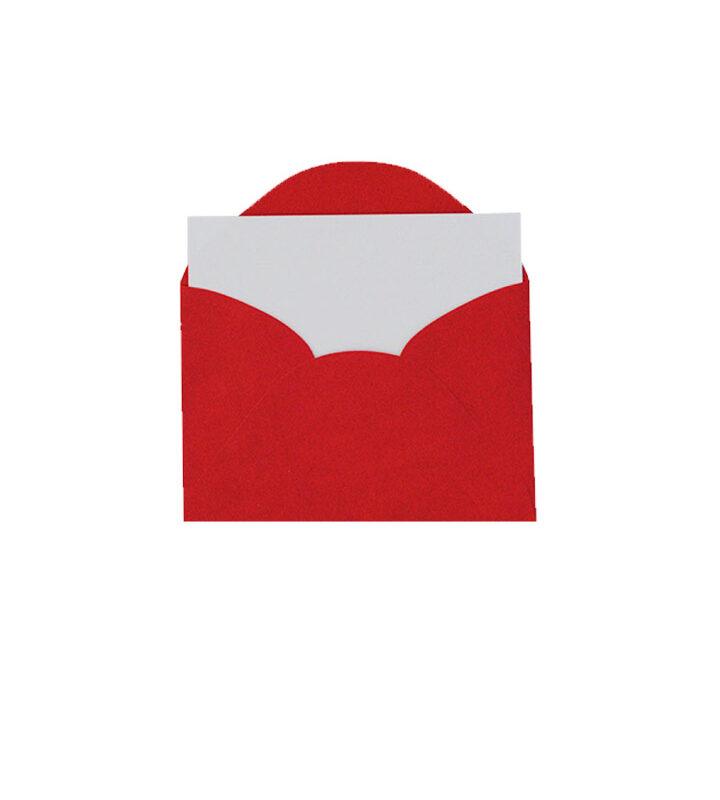 Envelopes Visita+Cartão 115mm X 80mm Vermelho com 20