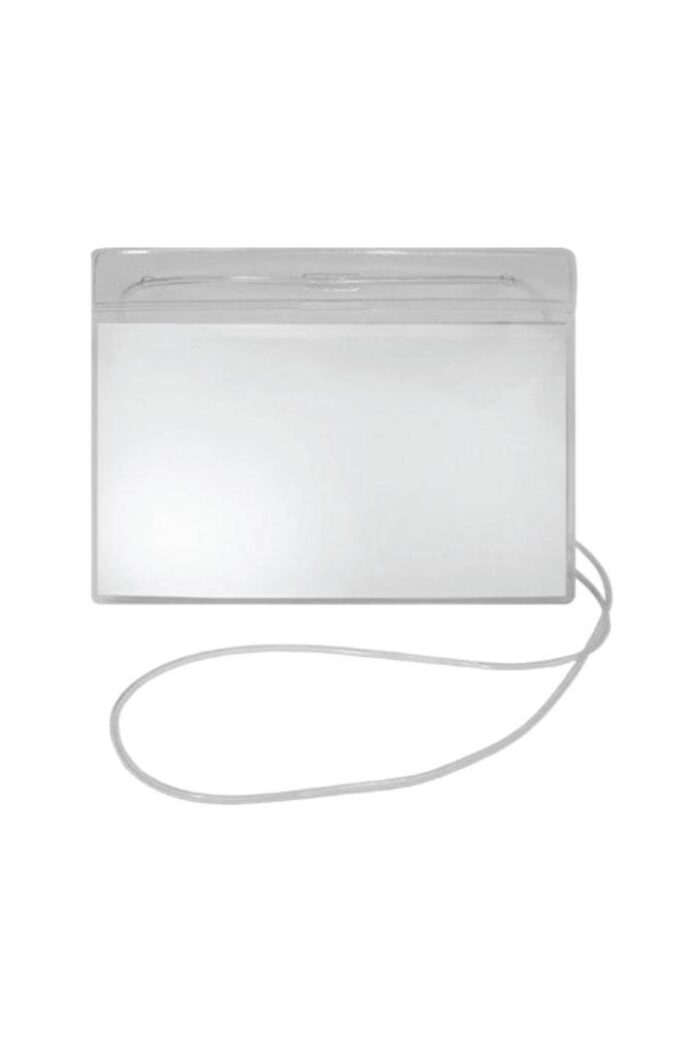 Crachá PVC 120mm X 80mm Abertura Superior com Cordão com 50