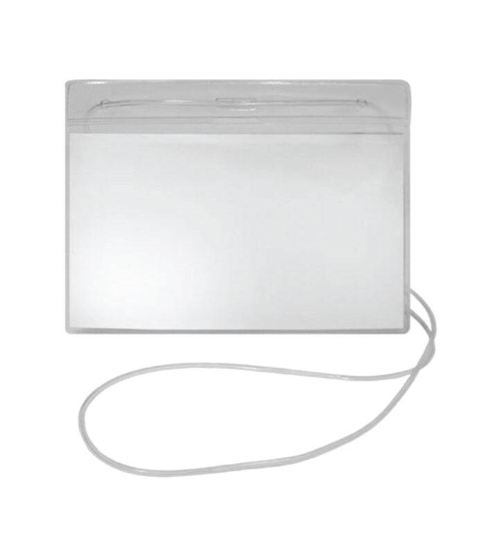Crachá PVC 120mm X 80mm Abertura Superior com Cordão com 50