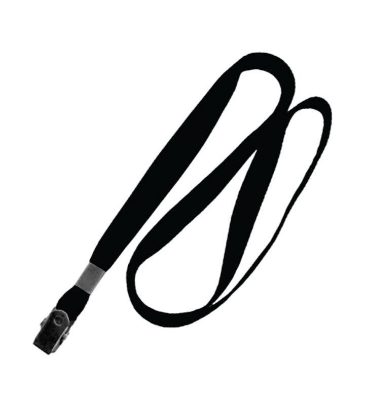 Cordão de Nylon para Crachá com Presilha 420mm Preto com 10