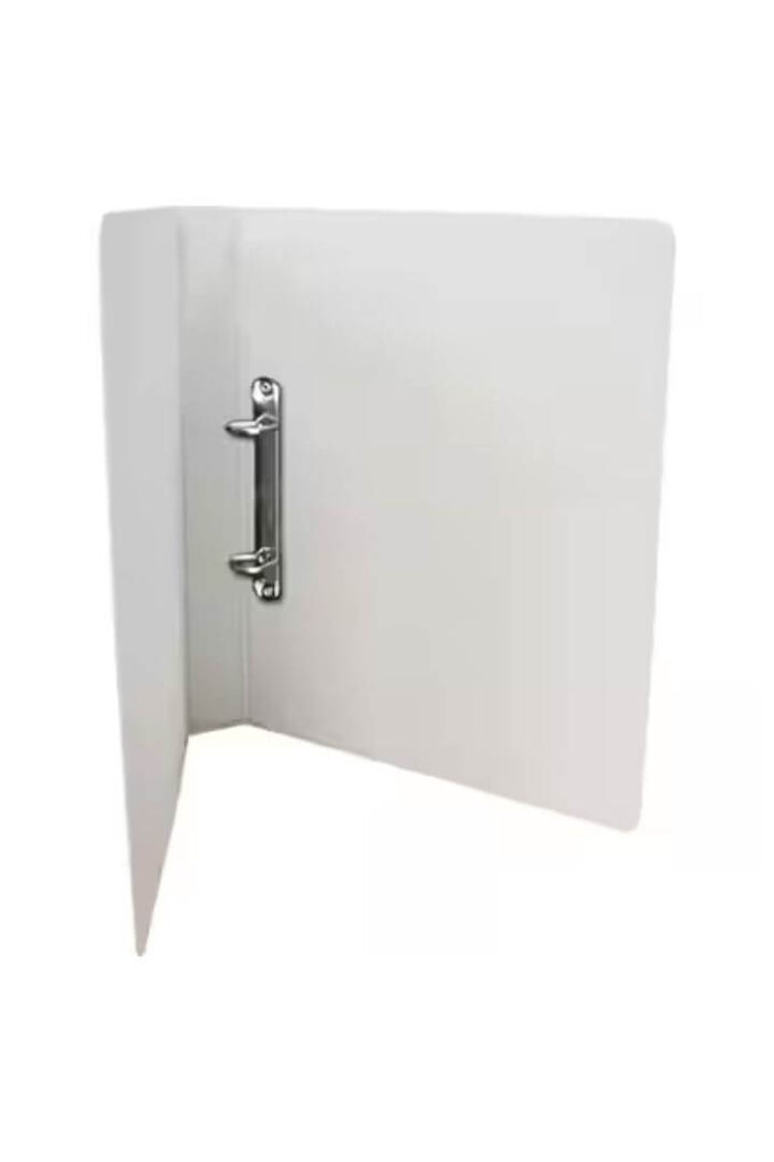 Fichário Personalizável A4 lombada 4 cm 2 Argolas para 240 Folhas Branco - Imagem 3