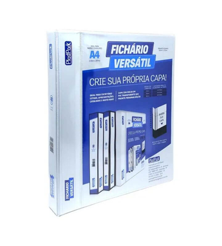 fichário versátil 4 cm