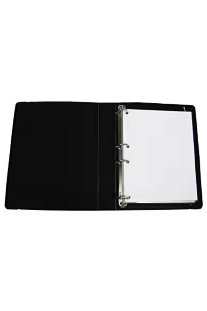 Fichário Colegial PP lombada 4 cm com Elástico 10 Sacos e 20 Folhas Preto - Imagem 3