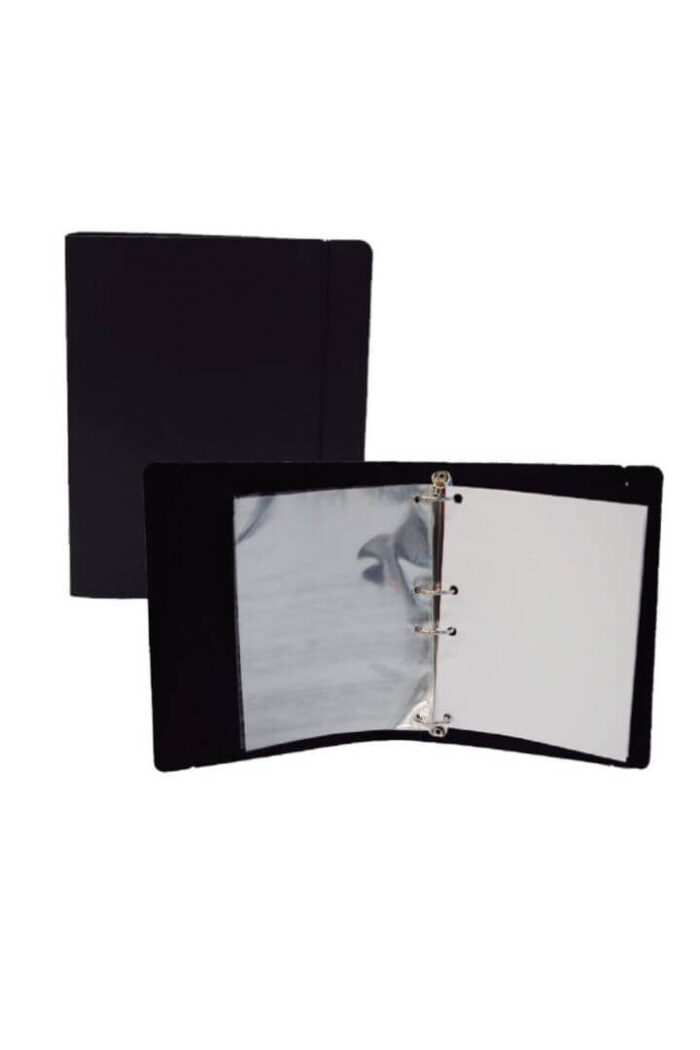 Fichário Colegial PP lombada 4 cm com Elástico 10 Sacos e 20 Folhas Preto - Imagem 2