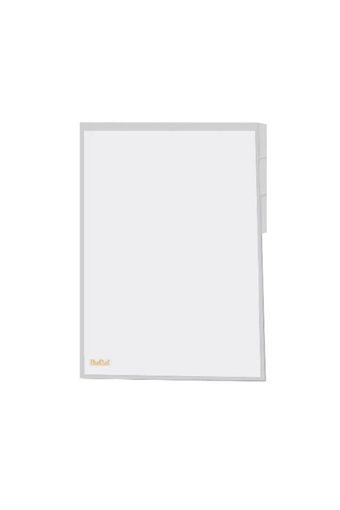 Pasta L PP A4 com 3 Divisórias Cristal