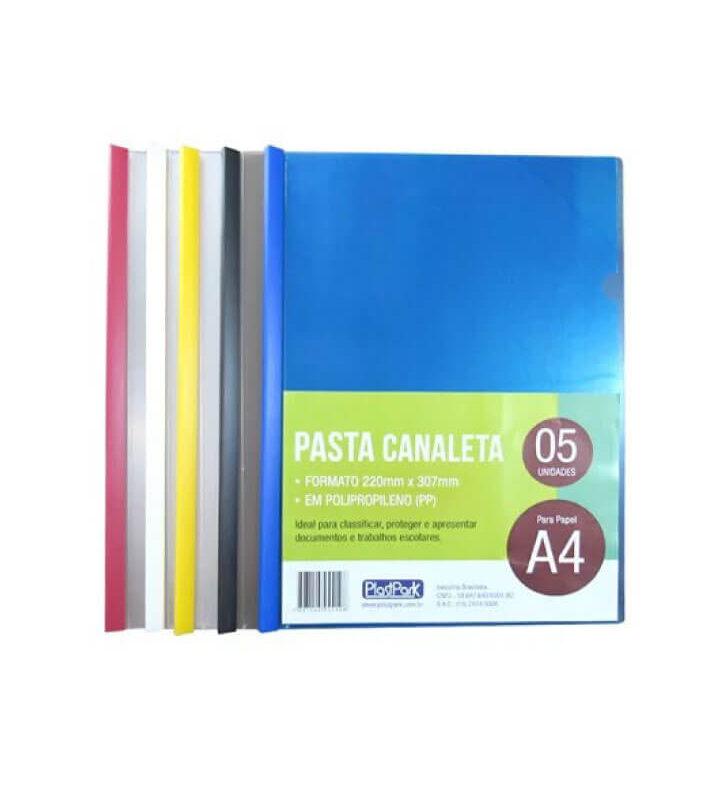 Pasta com Canaleta PP A4 Sortida/Sortida com 5