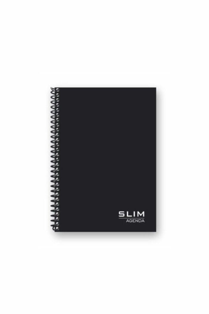 Caderno Agenda Permanente 1/4 160 Folhas 140mm X 200mm Preto