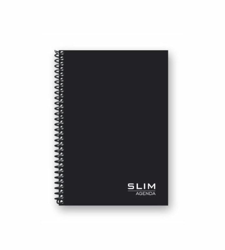 Caderno Agenda Permanente 1/4 160 Folhas 140mm X 200mm Preto