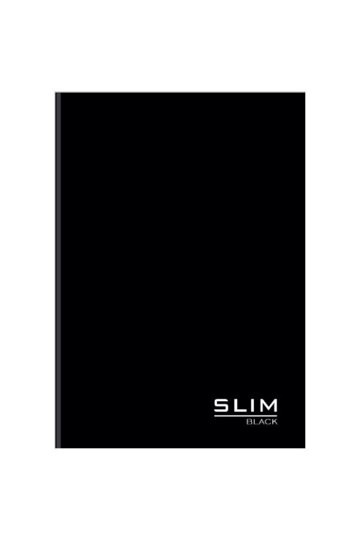 Caderno Brochurão Universitário 80 Folhas Costurado Capa Dura Slim Black