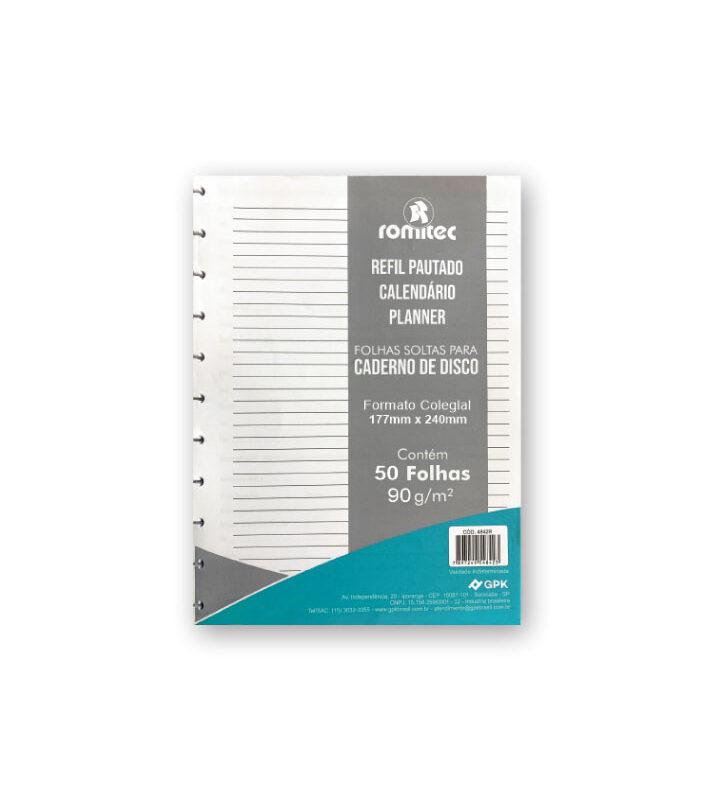Refil Caderno Disco Colegial Planner 50 Folhas 90 GSM