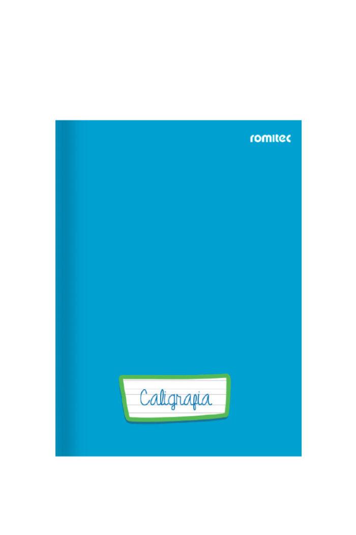 Caderno Caligrafia Universitário 96 Folhas Costurado Capa Dura Azul