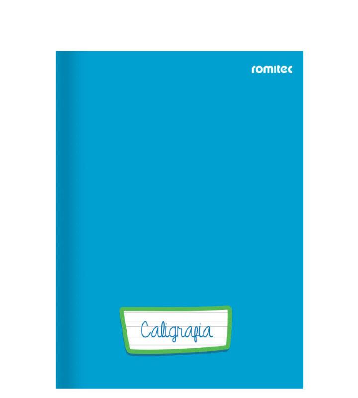 Caderno Caligrafia Universitário 96 Folhas Costurado Capa Dura Azul