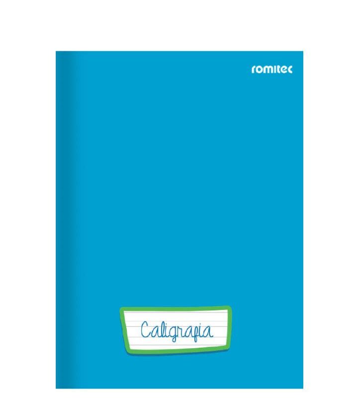 Caderno Caligrafia Universitário 96 Folhas Costurado Capa Dura Azul