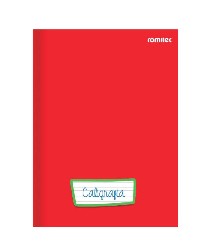 Caderno Caligrafia Universitário 96 Folhas Costurado Capa Dura Vermelho