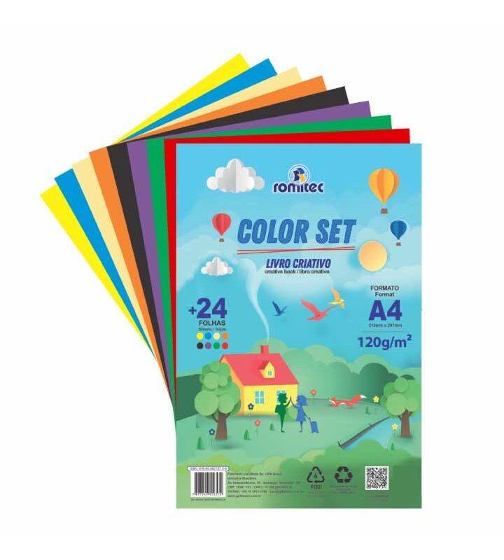 Livro Dobradura e Colorir Color Set A4 120 Alta Gramatura com 24  Folhas