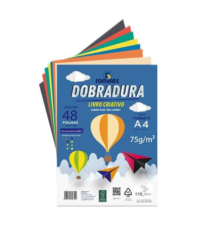Livro Dobradura e Colorir Criativo Dobradura A4 75 Média Gramatura com 48 Folhas