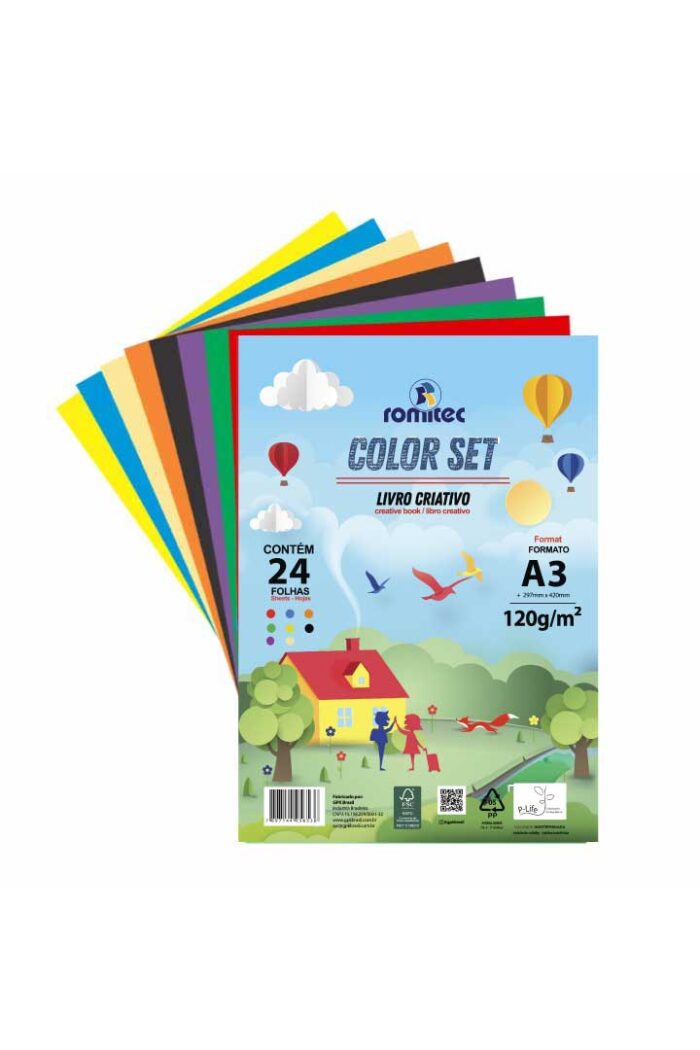 Livro Atividades Color Set A3 120 GSM com 24 Folhas
