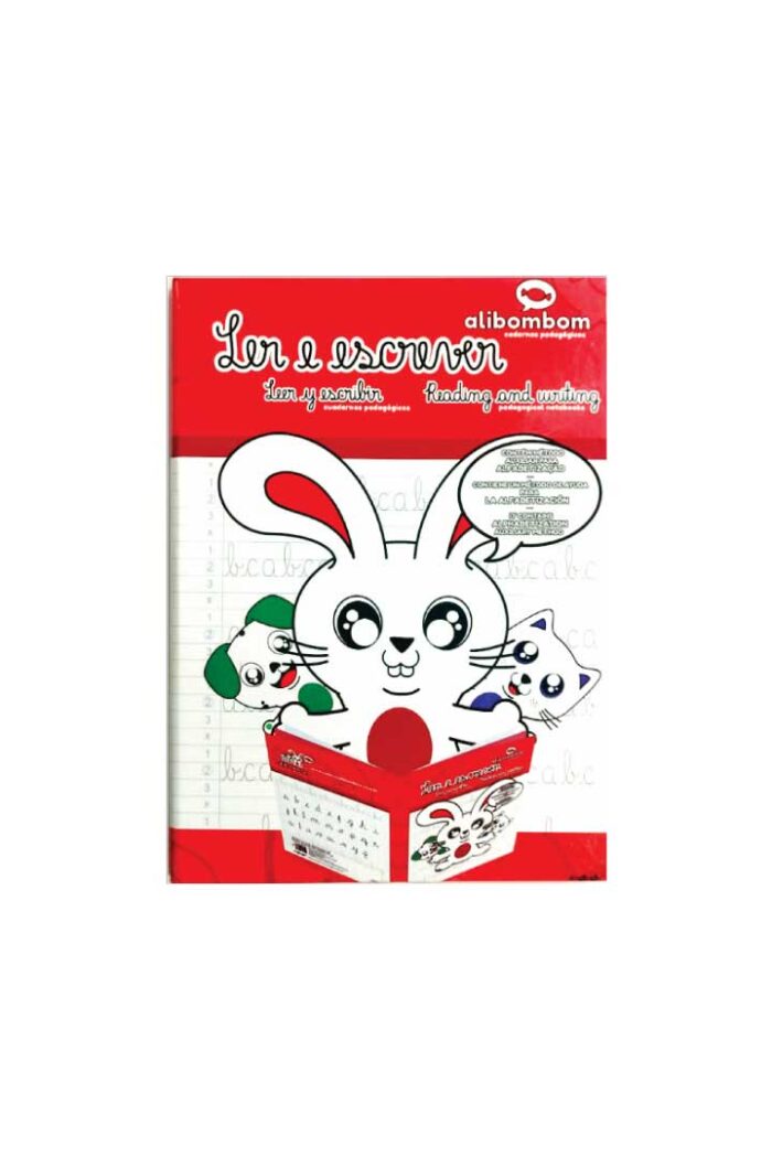 Livro Caderno Alibombom Pautas Numeradas 80 Folhas Capa Dura 123X Vermelho
