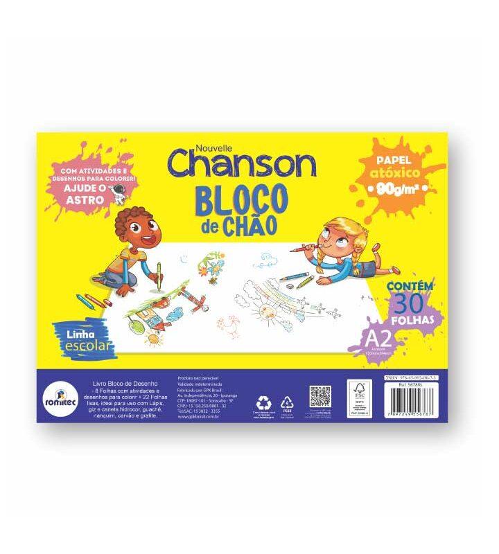 Livro Caderno Desenho de Chão A2 90 GSM com 30 Folhas Brancos