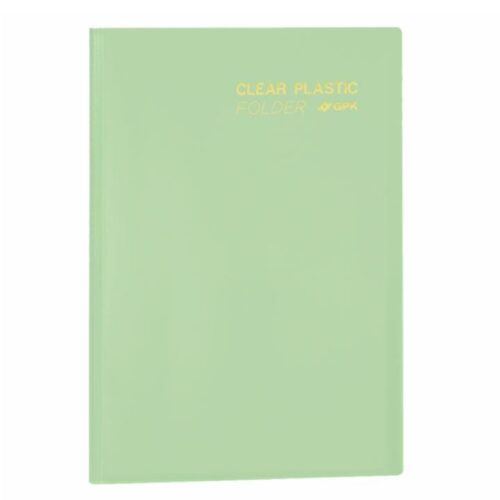 Pasta Catálogo A4 Clear Plastic Folder 20 Sacos PP 23x31 cm Verde PlastPark