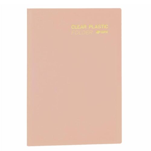 Pasta Catálogo A4 Clear Plastic Folder 20 Sacos PP 23x31 cm Rosa PlastPark