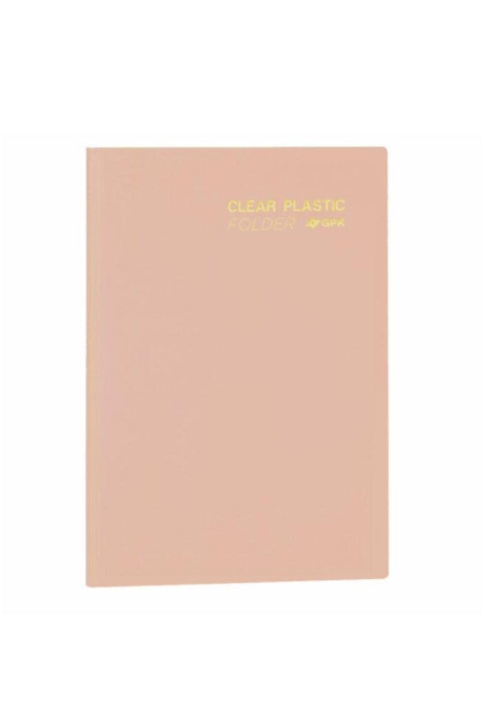 Pasta Catálogo PP A4 Clear Plastic Folder 20 Sacos Rosa