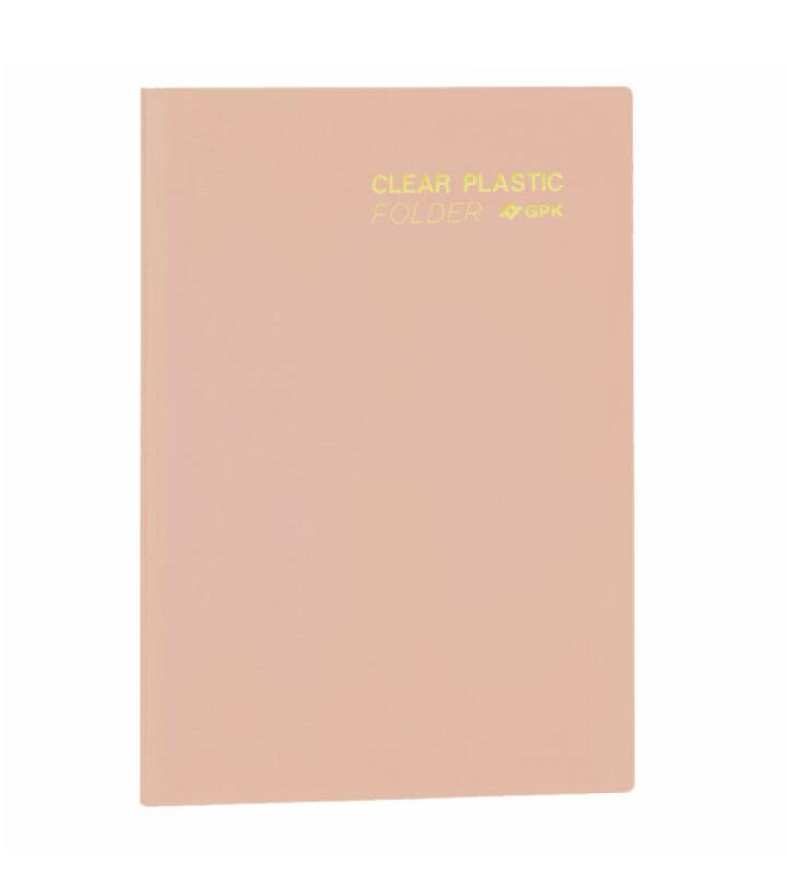 Pasta Catálogo PP A4 Clear Plastic Folder 20 Sacos Rosa