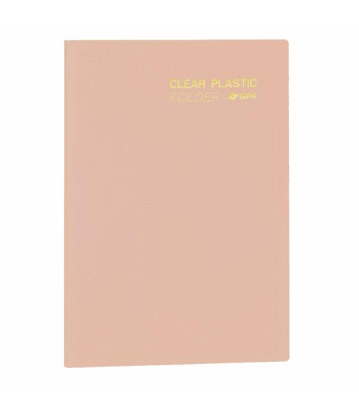 Pasta Catálogo PP A4 Clear Plastic Folder 20 Sacos Rosa