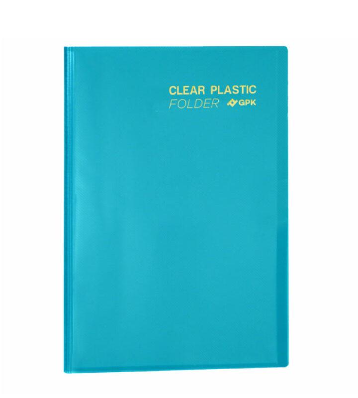 Pasta Catálogo PP A4 Clear Plastic Folder 30 Sacos Azul