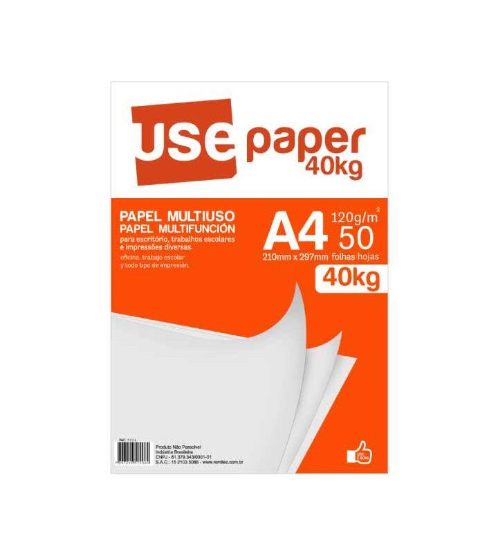 Papel A4 40 kg 120 GSM Sulfite Branco com 50 Folhas