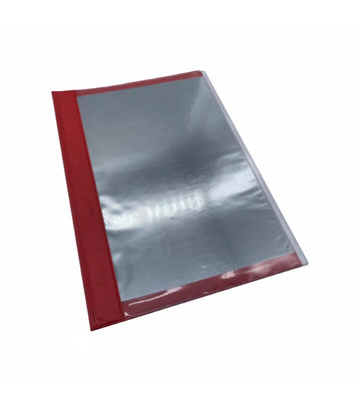 Pasta Catálogo PVC A4 Frente Transparente com 10 Sacos Vermelho