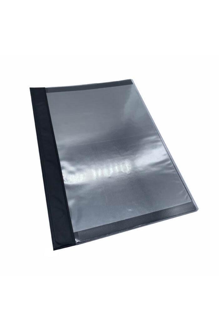 Pasta Catálogo PVC A4 Frente Transparente com 10 Sacos Preto