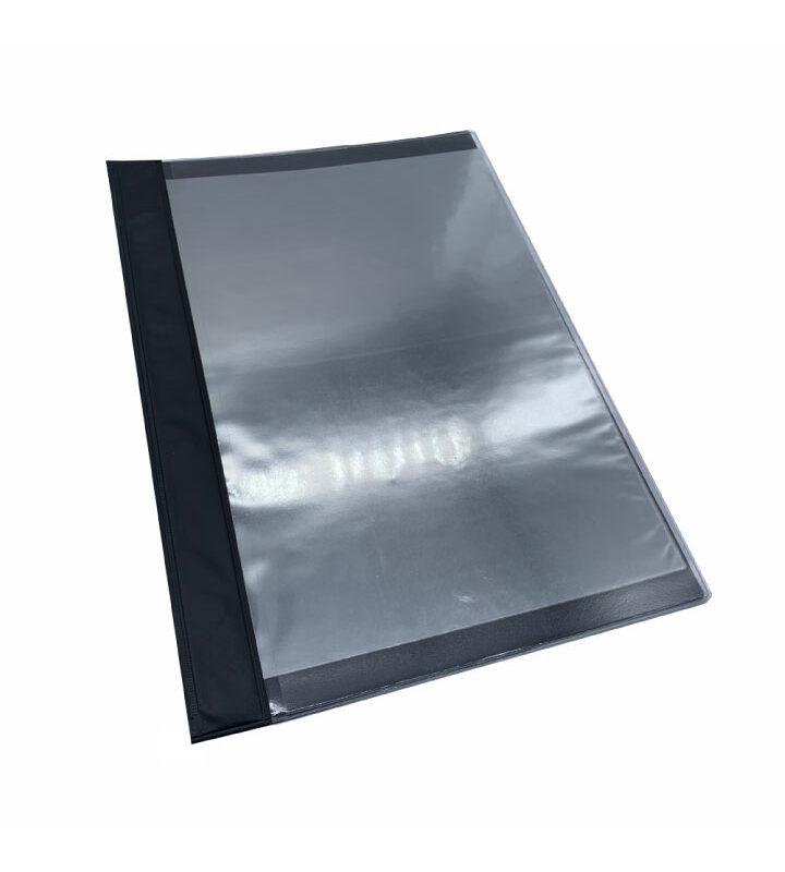 Pasta Catálogo PVC A4 Frente Transparente com 10 Sacos Preto