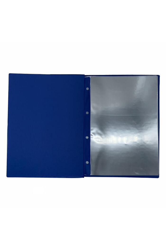 Pasta Catálogo PVC Ofício com Visor 50 Sacos Azul - Imagem 2