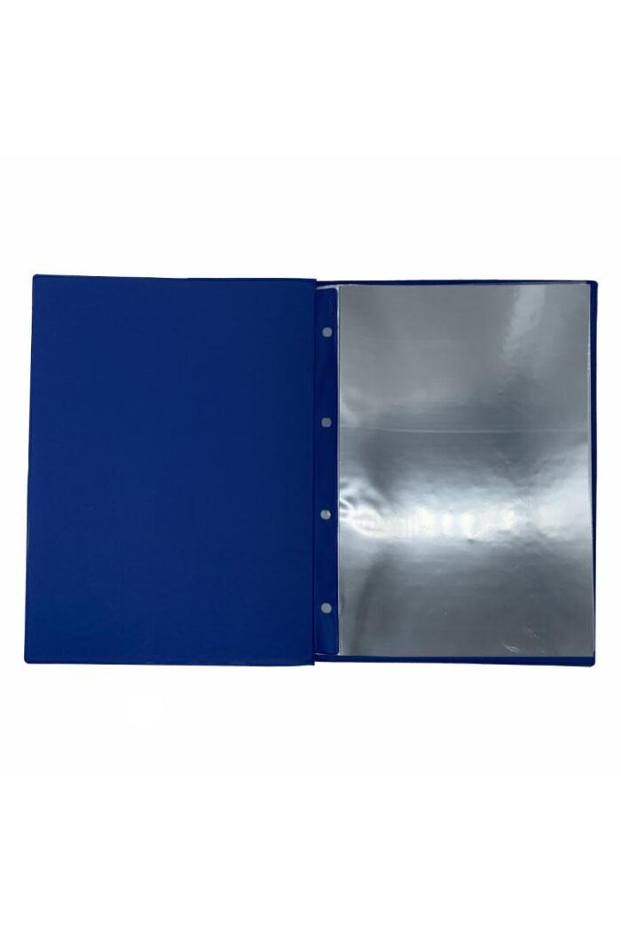 Pasta Catálogo PVC Ofício com Visor 50 Sacos Azul - Imagem 2