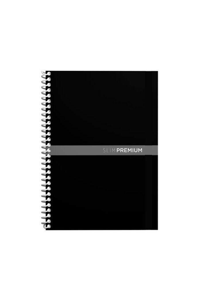 Caderno Colegial 60 Folhas 75 GSM Espiral Capa Dura Slim Premium