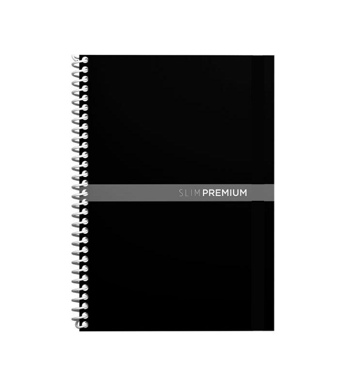 Caderno Colegial 60 Folhas 75 GSM Espiral Capa Dura Slim Premium