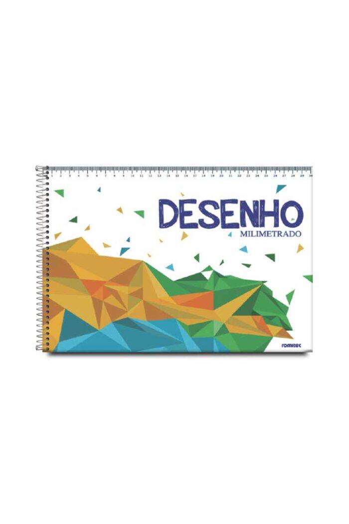 Caderno Universitário Cartografia 60 Folhas Espiral Capa Dura com Escala
