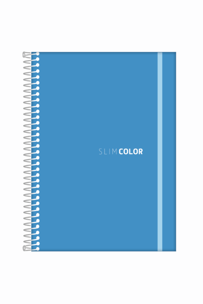 Caderno Universitário 10X1 160 Folhas Espiral Capa PP com bolsa e elástico Azul