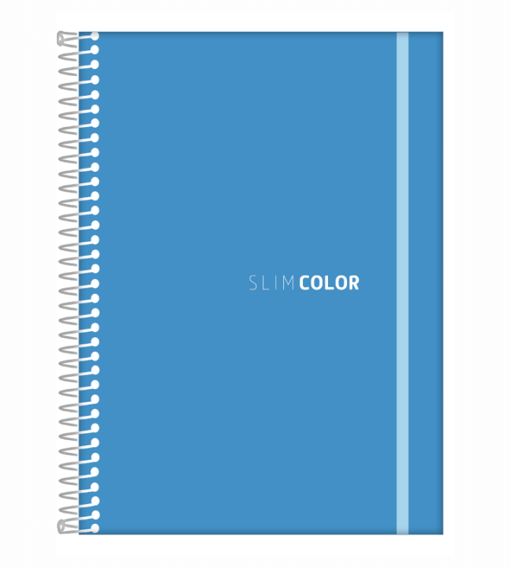 Caderno Universitário 10X1 160 Folhas Espiral Capa PP com bolsa e elástico Azul