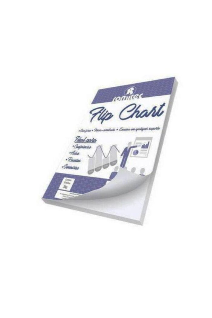 Caderno Flip Chart 56 GSM Serrilhado para Cavalete 50 Folhas