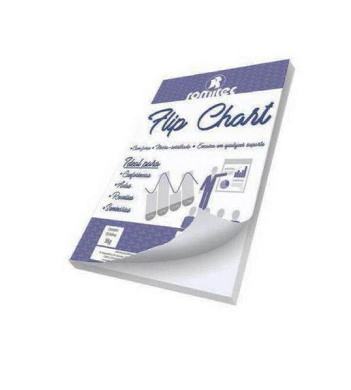 Caderno Flip Chart 56 GSM Serrilhado para Cavalete 50 Folhas