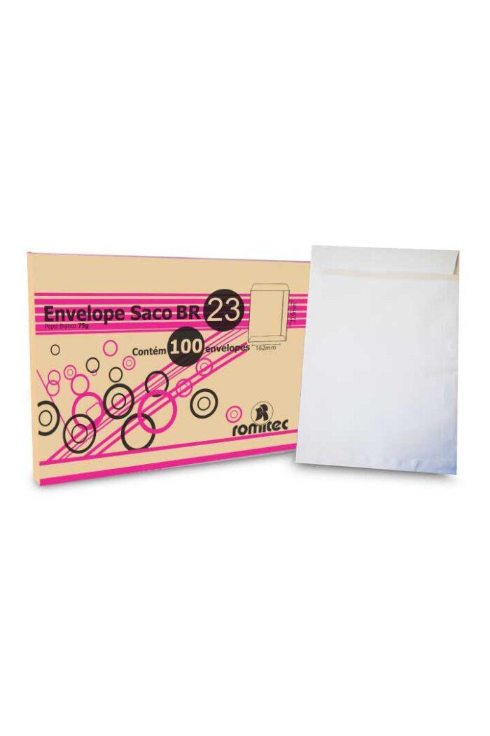 Envelope Saco Br23 162mm X 229mm Branco com 100 - Imagem 2