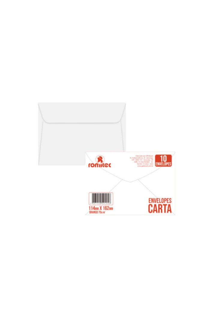 Envelope Comercial Carta 75 GSM 162mm X 114mm Branco com 10 - Imagem 2
