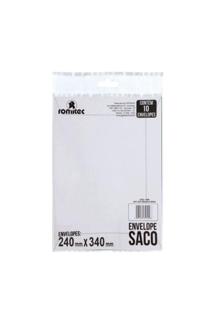 Envelope Saco Br32 229mm X 324mm Branco com 10 - Imagem 2