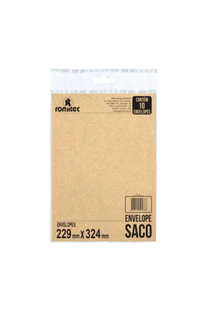 Envelope Saco Kn32 229mm X 324mm Natural com 10 - Imagem 2