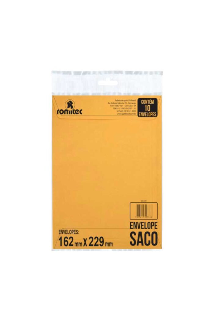 Envelope Saco Ko23 162mm X 229mm Ouro com 10 - Imagem 2