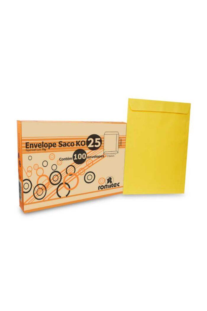 Envelope Saco Ko25 176mm X 250mm Ouro com 100 - Imagem 2